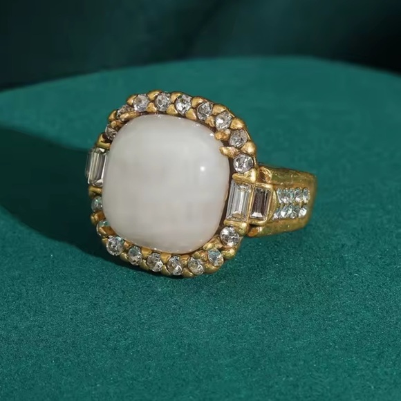Majestic Royal Opal Antique Brass Ring - Picture 2 of 7